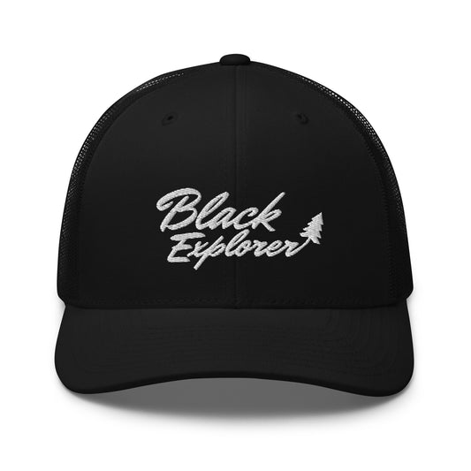 Nature Trekker Black Explorer Trucker Hat
